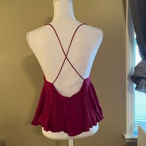 Free People Intimately Raspberry Swing Tank Size XS